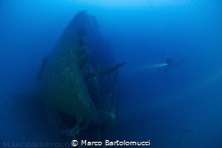 The Valfiorita Shipwreck Bow - Strait of Messina - Italy by Marco Bartolomucci 